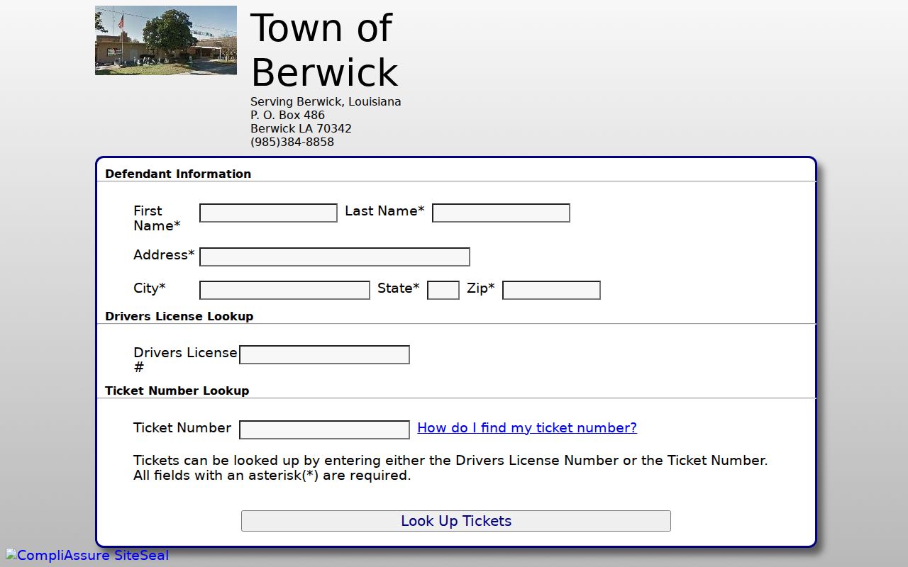 Berwick court docket Quick-Court ticket lookup for Town of Berwick citations