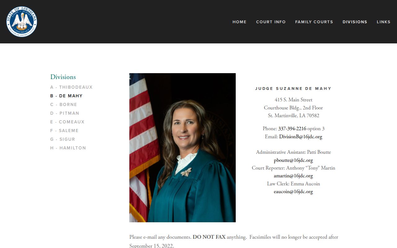 St. Mary Parish civil docket reference for 16th JDC Division B