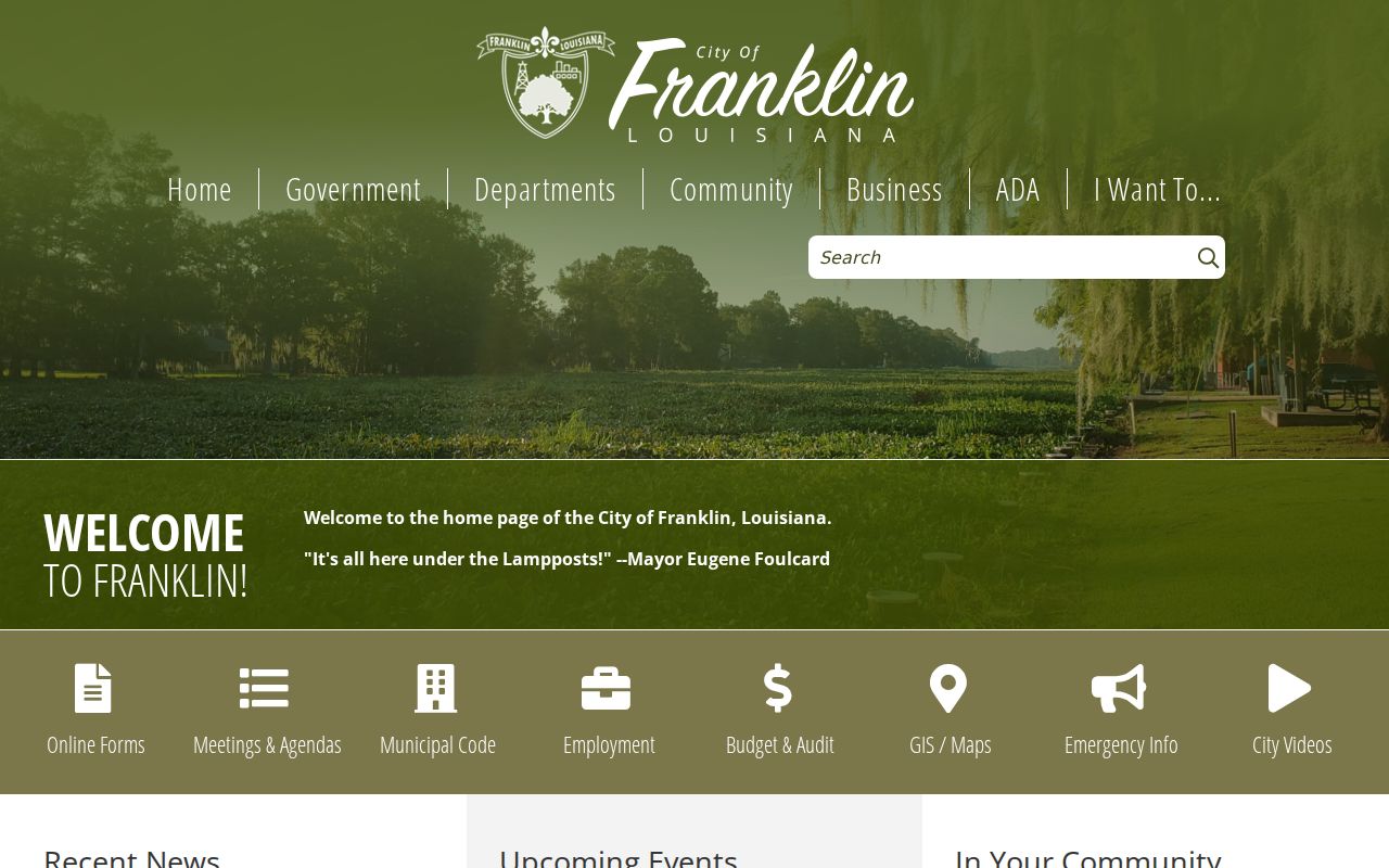 Franklin court docket and City of Franklin government context
